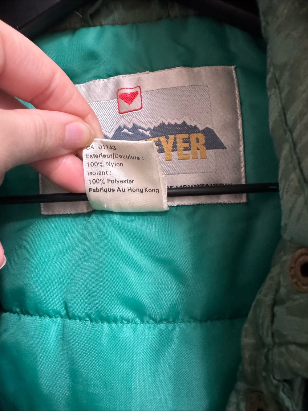 Obermeyer vintage Forest Green Bomber Jacket with Black Faux Fur Collar - Picture 9 of 9